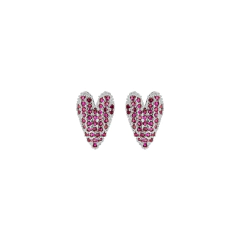 BRINCO CORAÇÃO ESTICADINHO ZIRCONIA RUBI - loja online