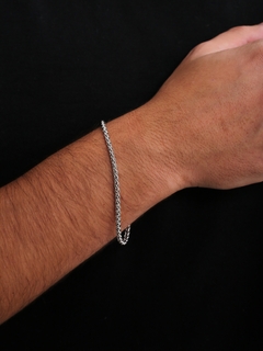 PULSEIRA MASCULINA ENTRELAÇADA AÇO INOX - buy online