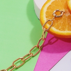 Pulseira Elos Maxi Fecho Boia - Adrélle Semijoias