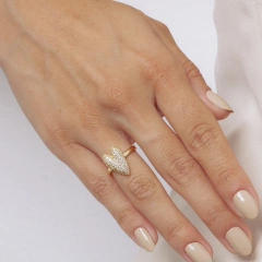 ANEL CORAÇÃO ZIRCÔNIA CRISTAL ELLA - buy online