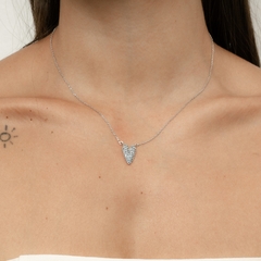 CONJUNTO CORAÇÃO ESTICADINHO ZIRCONIA SAFIRA - online store