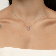 CONJUNTO CORAÇÃO ESTICADINHO ZIRCONIA RUBI na internet