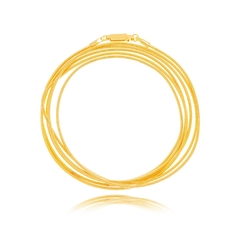 pulseira corda de violao semijoia ouro 18k