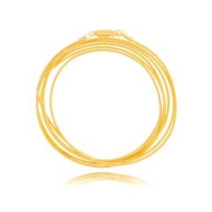pulseira corda de violao semijoia ouro 18k