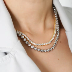 CHOKER CRAVAÇÃO INGLESA LUXO ZIRCONIA - Adrélle Semijoias