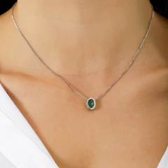 COLAR REDONDO COLOR RODIO BRANCO - buy online