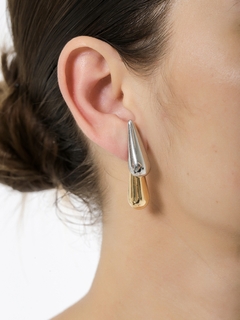 BRINCO GOTA LISA RODIO E OURO - comprar online