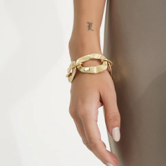 pulseira elos organico maximalista adrelle semijoias