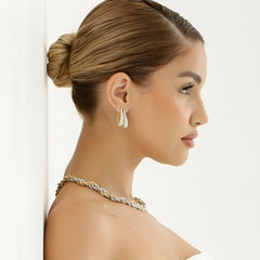 Imagen de BRINCO ARGOLA GOTA CLICK ZIRCONIAS
