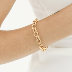 Pulseira de corrente em banho Ouro 18k ou Ródio Branco.