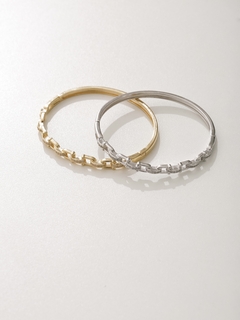 BRACELETE ELOS U COM ZIRCONIA