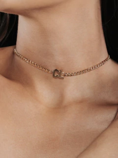 CHOKER CORRENTE PERSONALIZADO ATÉ 2 LETRAS na internet