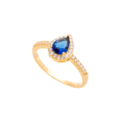 ANEL SOLITÁRIO GOTA SAFIRA - online store
