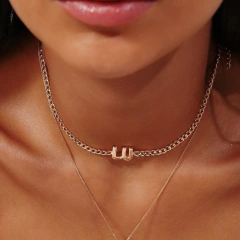 CHOKER CORRENTE PERSONALIZADO ATÉ 2 LETRAS - Adrélle Semijoias