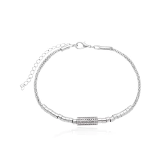 PULSEIRA SERENA COM PINGENTE ZIRCONIA - Adrélle Semijoias