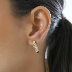 BRINCO GOLD COM PEDRAS VARIADAS - comprar online