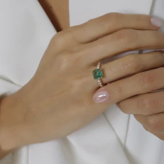 ANEL SOLITÁRIO VERDE TURMALINA - buy online