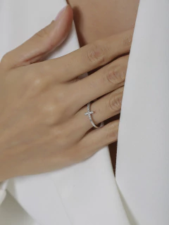 ANEL CRUZ ZIRCONIA AJUSTAVEL - Adrélle Semijoias