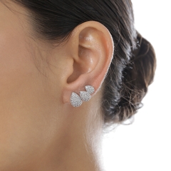 TRIO BRINCOS GOTA ZIRCONIA - Adrélle Semijoias