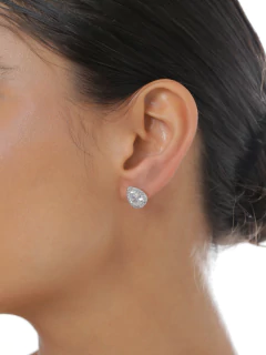 BRINCO GOTA ZIRCONIA TRAPÉZIO - loja online