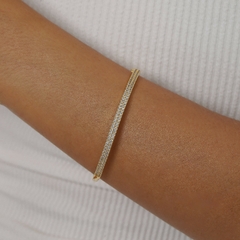 BRACELETE ZIRCONIA DUPLA LUXY - Adrélle Semijoias