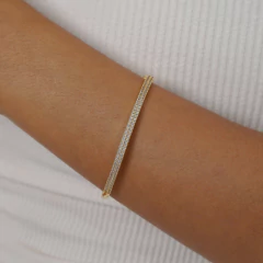 BRACELETE ZIRCONIA DUPLA LUXY - Adrélle Semijoias