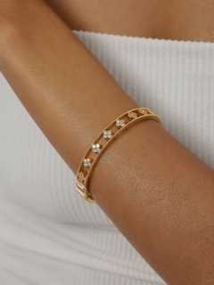 BRACELETE FLOWER CRAVEJADO VAZADO - tienda online