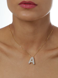 COLAR INICIAL CRAVEJADA - loja online