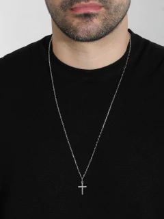 CORRENTE MASCULINA CART DELICADA COM PINGENTE CRUZ na internet