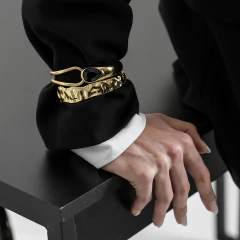 BRACELETE MAX GOTA BLACK - Adrélle Semijoias