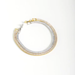 PULSEIRA RIVIERA BAGUETE FECHO JOIA 5,7MM - Adrélle Semijoias