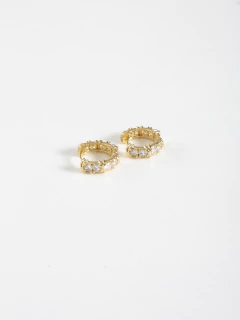 BRINCO ARGOLA CRAVEJADA CRAVAÇÃO EM X - Adrélle Semijoias