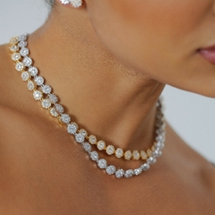 COLAR FOWER COM ZIRCONIA FECHO ZOIA