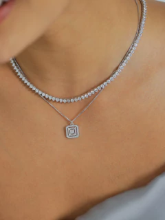 Imagem do COLAR QUADRADO MICRO ZIRCONIA