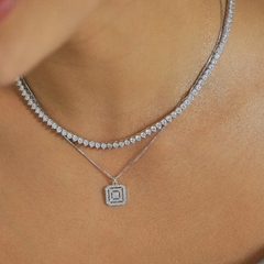 COLAR QUADRADO MICRO ZIRCONIA - Adrélle Semijoias