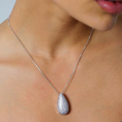 CONJUNTO COM PINGENTE GOTA CRAVEJADA - comprar online