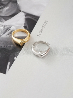 ANEL BOLD COM DETALHE ZIRCONIA RODIO - online store