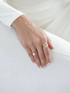 ANEL SOLITÁRIO PÉROLA AJUSTÁVEL