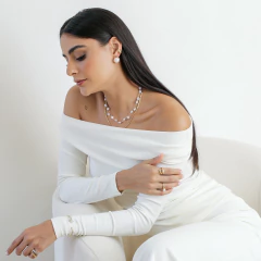 CHOKER PEROLAS BARROCA COM ESFERAS na internet