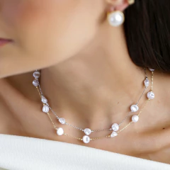 CHOKER PEROLAS BARROCA COM ESFERAS - comprar online