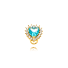 PIERCING FAKE CORACAO ZIRCONIA