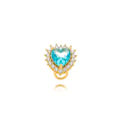 PIERCING FAKE CORACAO ZIRCONIA