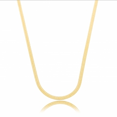 CHOKER FITA LISA 4MM RODIO BRANCO - loja online