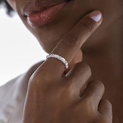 ANEL ALIANÇA CORAÇÃO E ZIRCONIA PRATA 925 - buy online