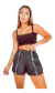 Shorts Tactel Curto Detalhe Faixa Com Suspensório