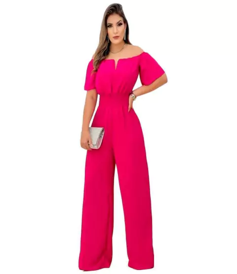 Macacão Feminino Longo Pantalona Ciganinha Acinturado