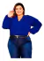 Camisa Cropped Tranpassada Plus Size Duna Blusa Manga Longa - loja online