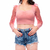 Cropped Blusinha Manga Comprida Bufante Tule Poa Bolinha - loja online