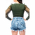 Cropped Blusinha Manga Comprida Bufante Tule Poa Bolinha - Gringa do Brás
