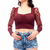 Cropped Blusinha Manga Comprida Bufante Tule Poa Bolinha